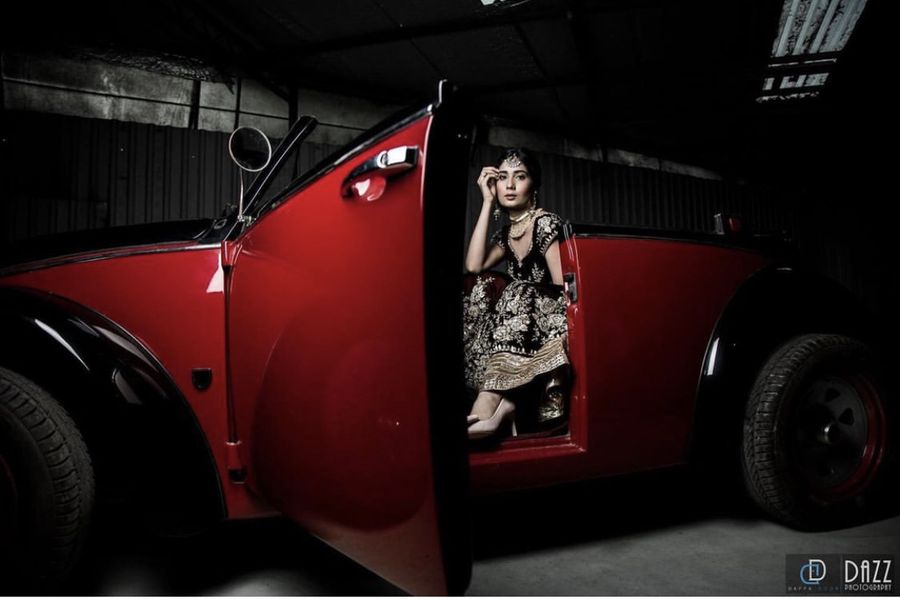 Bride in a Car